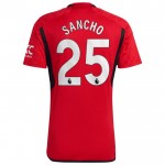 Günstige Fußballtrikots Manchester United Sancho 25 Heimtrikot 2023-24 Kurzarm